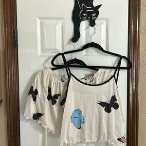 Sleep shorts and matching tank top